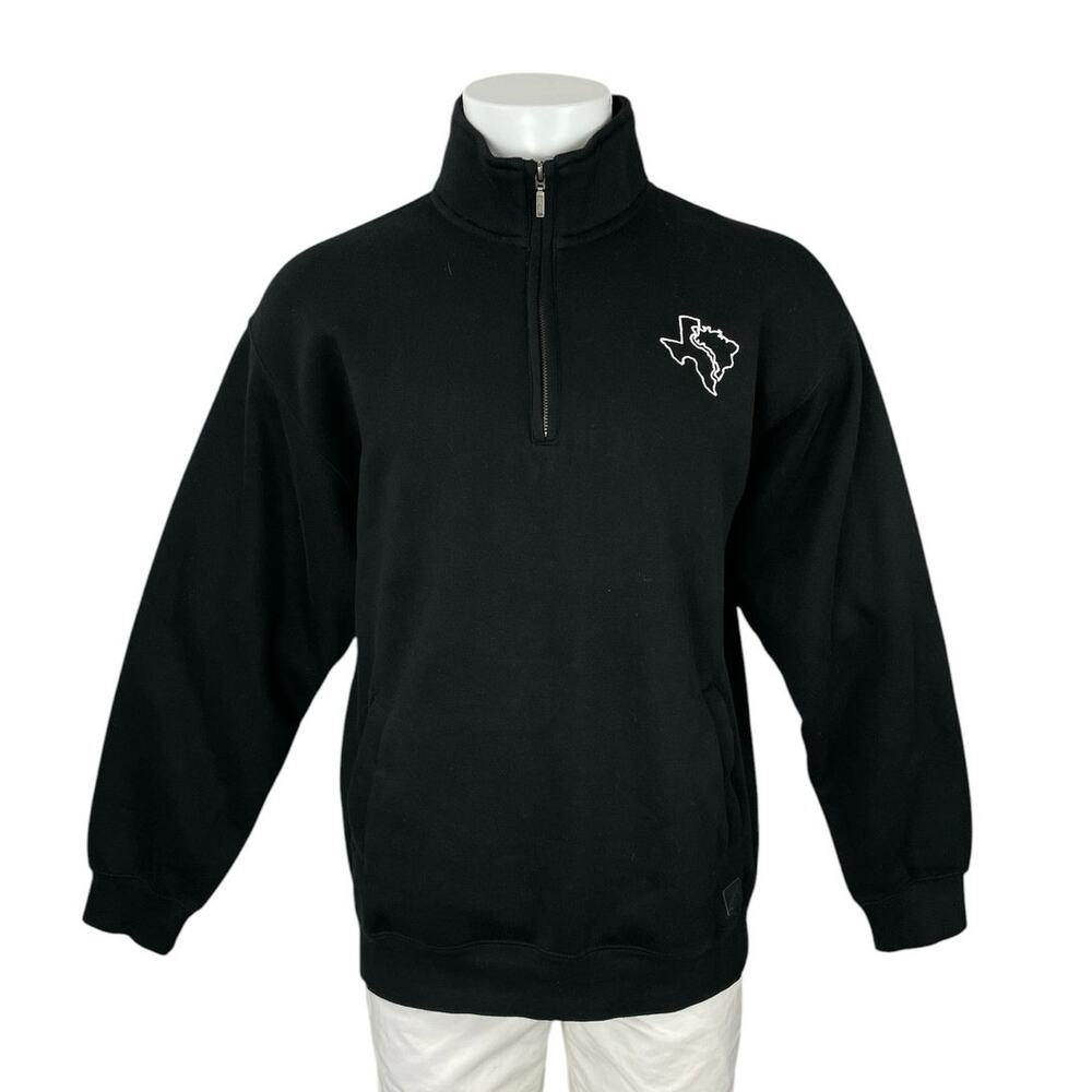 Landway Rockridge Mens Black Logo Mock Neck Long Sleeve Sweater Sweatshirt Top L